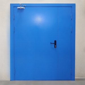 Синяя широкая дверь