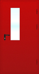Однопольная противопожарная дверь с прямоугольным стеклопакетом DS023