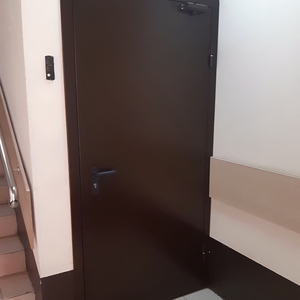 Дверь коричневого цвета