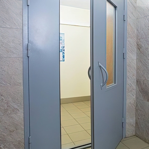 Дверь с армированным стеклопакетом