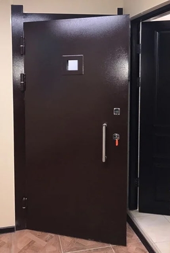 Коричневая бронированная дверь