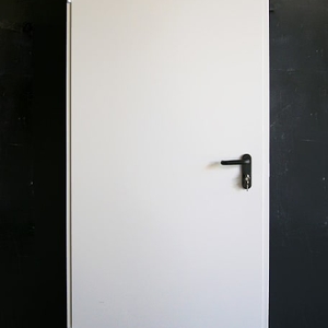 Белая одностворчатая дверь