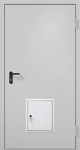 Однопольная глухая противопожарная дверь со стыковочным узлом DU001
