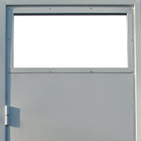 Элементы однопольной двери с окном 