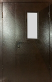 Двупольная остекленная противопожарная дверь D048