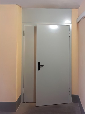 Полуторопольная дверь с верхней вставкой