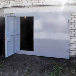 Серые ворота без утепления