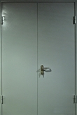 Техническая дверь двустворчатая с отделкой грунтом