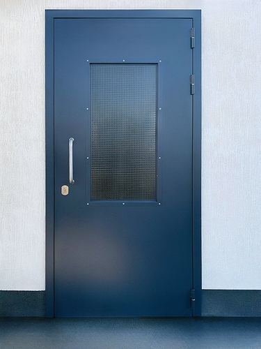 Техническая дверь с армированным стеклопакетом
