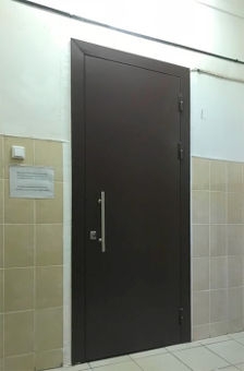 Техническая дверь с темной отделкой