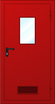 Однопольная дверь с вентиляцией и остеклением DV002